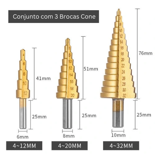 Conjunto de Brocas Titanium - Drill Force Original