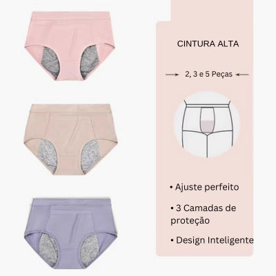 Absorva® Kit Calcinhas Absorventes - Frete Grátis
