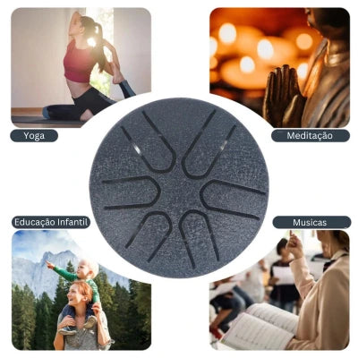 Tambor Relaxante de Paz  - HarmoniDrum / Com Baquetas + Brindes