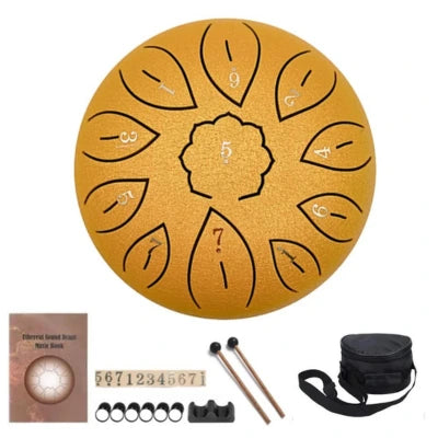 Tambor Relaxante de Paz  - HarmoniDrum / Com Baquetas + Brindes