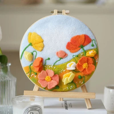 Kit de Bordado com Lã - DIY Paisagens e Artesanato