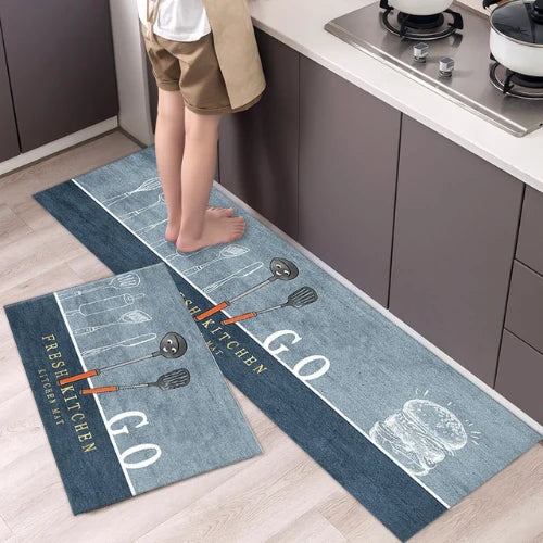Tapete Antiderrapante para Cozinha - à prova de água, óleo e manchas!