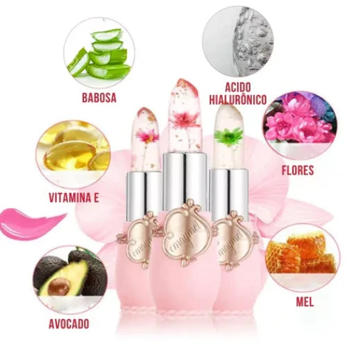 Batom Hidratante Revitalizador - Jelly Flowers (Kit Completo)