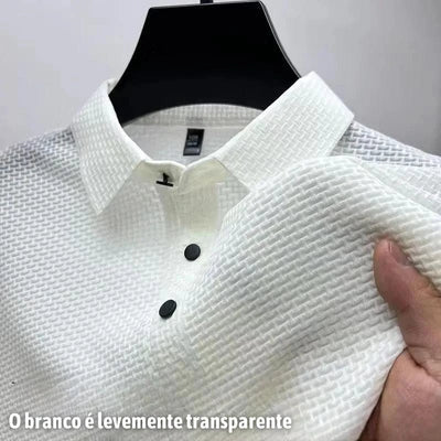 Camisa Polo em Malha Seda Gelo Soft Alto Padrão - Qualidade e Conforto!